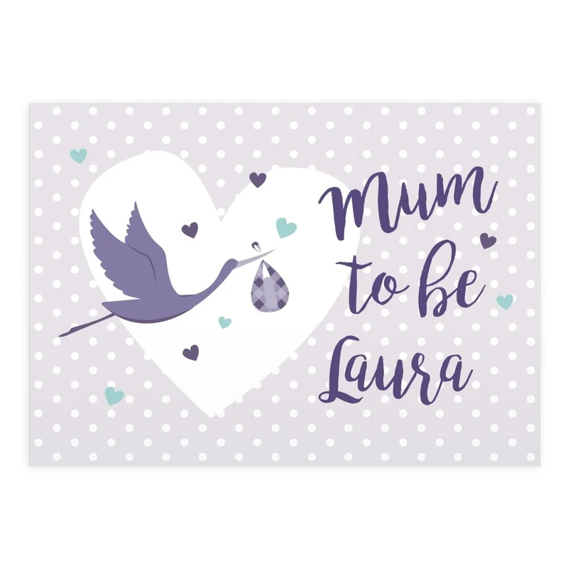 Personalised Mum To Be Stork Card