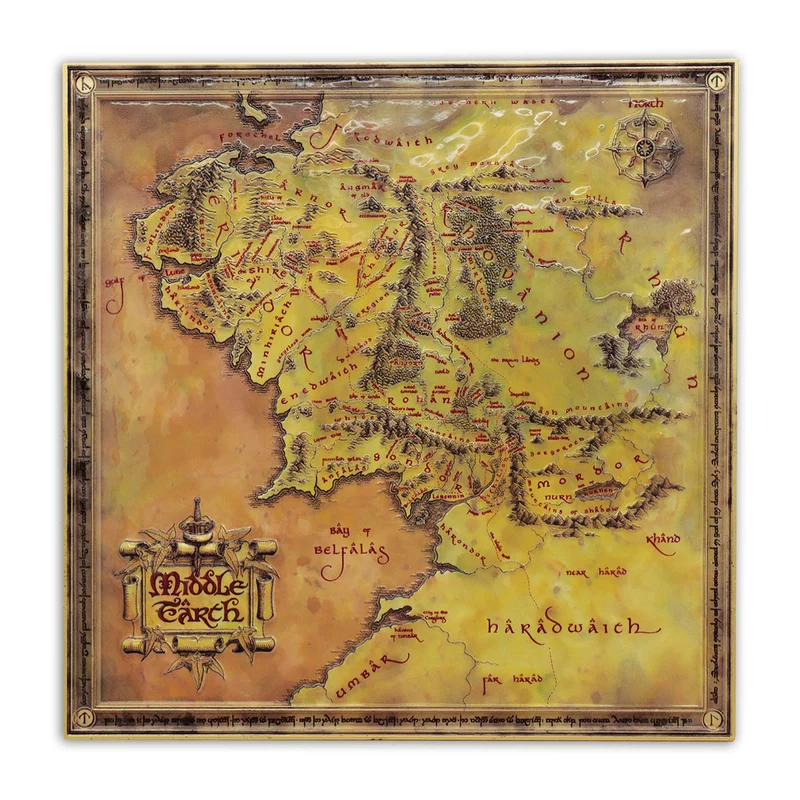 Der Herr der Ringe - Karte von Mittelerde Replik limitiert