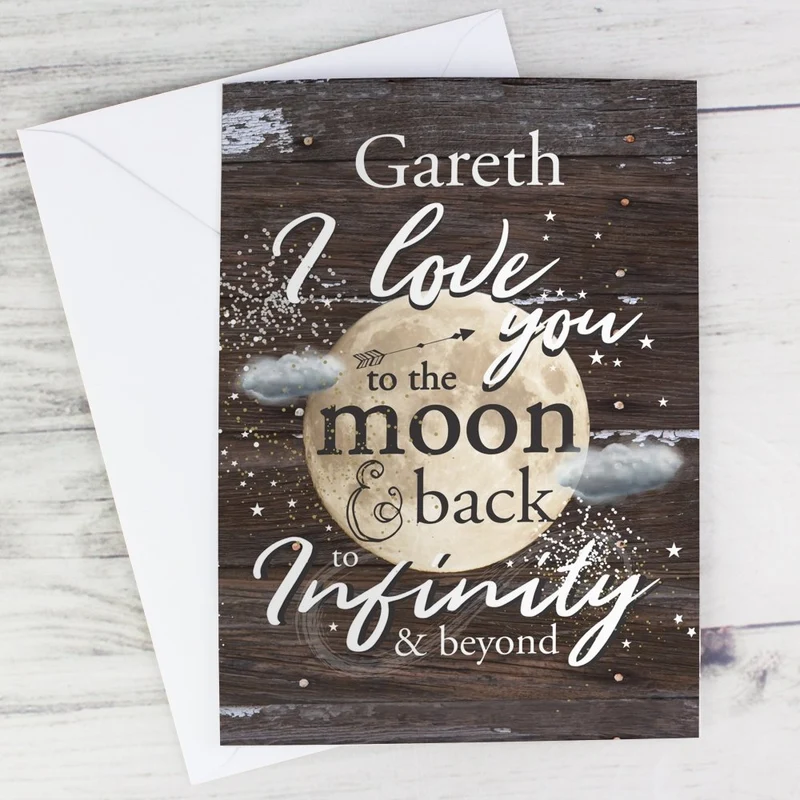 Personalised To The Moon & Infinity... Card