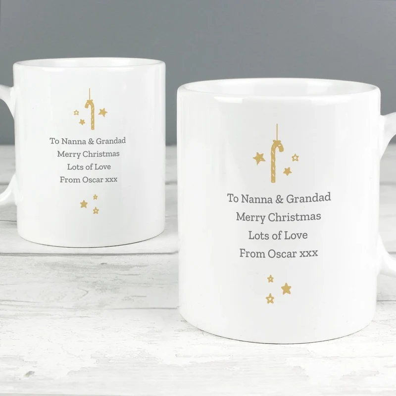 Personalised 'On Your First Christmas As' Mug Set