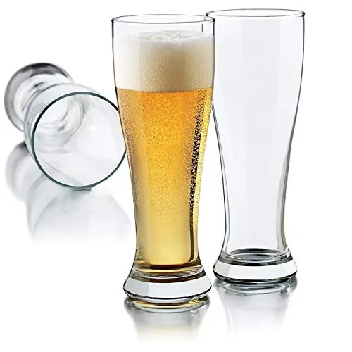 Pilsner Glasses,Encheng 16 oz Beer Glasses Set,Tall Glasses Craft Beer Glasses,Drinking Cup Beer Cup s Pint Glass,IPA Beer Glassware Cup 500ML,Dishware Safe 8 Pack
