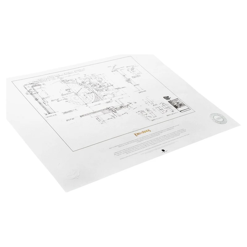 Der Herr der Ringe Bauplan Kunstdruck Beutelsend 59 x 42 cm