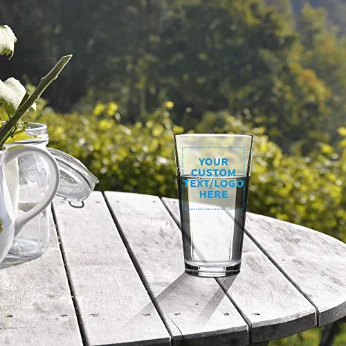 Custom Heavy Duty Beer Pint Glasses by ARC 16 oz. Set of 100, Personalized Bulk Pack - USA Made Restaurant Glassware, Perfect for Beer, Cocktails, Soda, Other Beverages - Clear