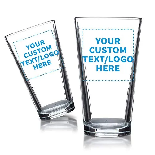 Custom Heavy Duty Beer Pint Glasses by ARC 16 oz. Set of 100, Personalized Bulk Pack - USA Made Restaurant Glassware, Perfect for Beer, Cocktails, Soda, Other Beverages - Clear