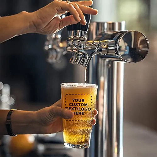 DISCOUNT PROMOS Beer Pint Glasses 16 Ounce Set of 100, Bulk Heavy Duty Glassware for Restaurant, Bar, Clear