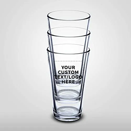 DISCOUNT PROMOS Beer Pint Glasses 16 Ounce Set of 100, Bulk Heavy Duty Glassware for Restaurant, Bar, Clear