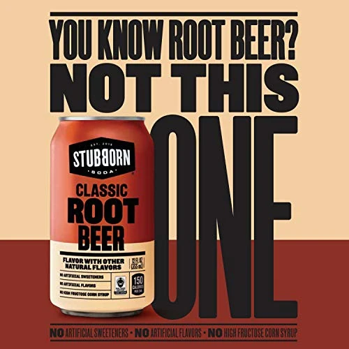 STUBBORN SODA, 3 Flavor Variety Pack, 12oz Cans (12 Pack)