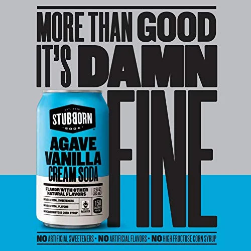 STUBBORN SODA, 3 Flavor Variety Pack, 12oz Cans (12 Pack)