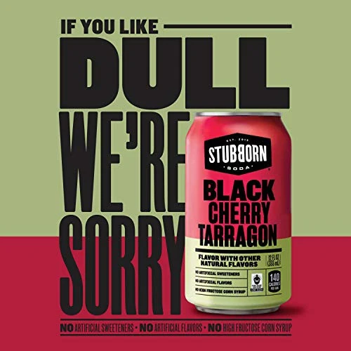 STUBBORN SODA, 3 Flavor Variety Pack, 12oz Cans (12 Pack)