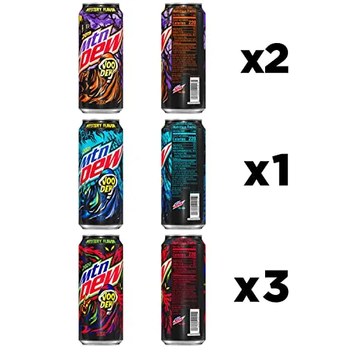 MTN DEW VOO-DEW® Variety Pack Soda Pop, 16 fl oz, 6 Pack Cans