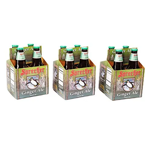 Sprecher Ginger Ale, Fire-Brewed Gourmet Craft Soda, Glass Bottle, 16oz, 12 Pack