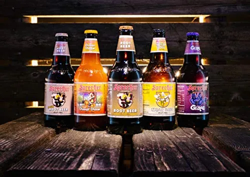 Sprecher Grape Soda, Great Tasting, Hand Crafted, Fire-Brewed Gourmet Craft Soda, 16oz Glass Bottle (3-4 packs,12 bottles)
