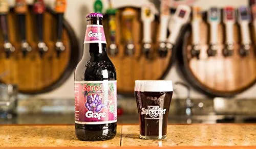 Sprecher Grape Soda, Great Tasting, Hand Crafted, Fire-Brewed Gourmet Craft Soda, 16oz Glass Bottle (3-4 packs,12 bottles)