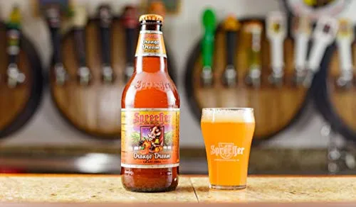 Sprecher Orange Dream, Fire-Brewed Craft Soda, Glass Bottle, 16oz, 12 Pack