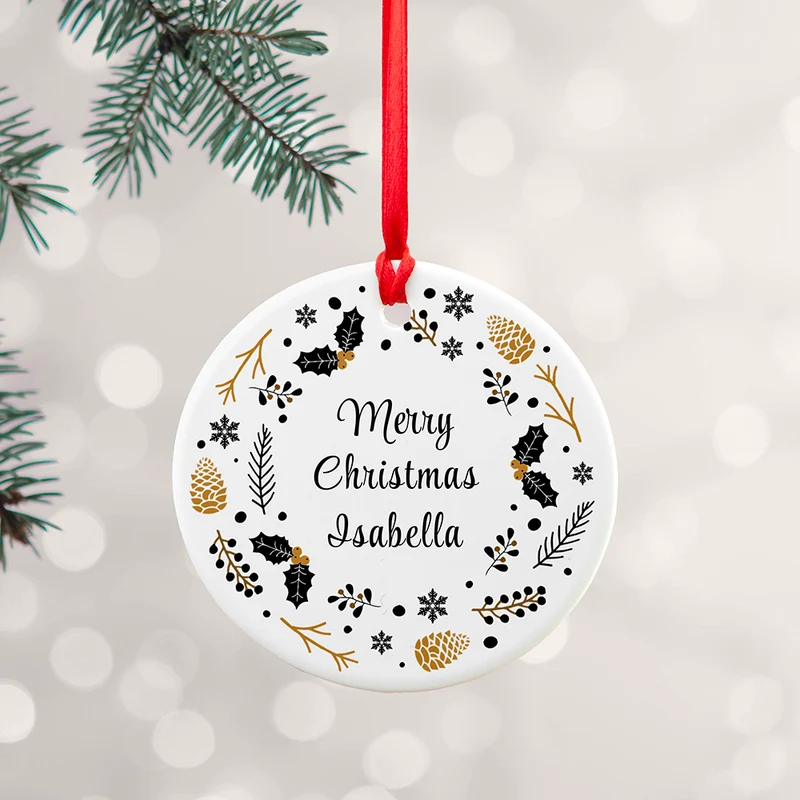 Personalised Personalised Botanical Nordic Ornament