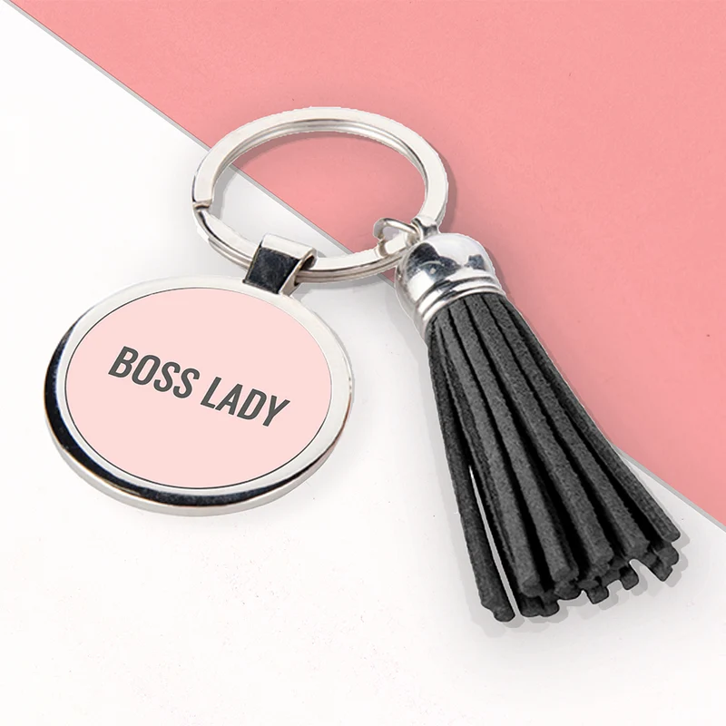 Personalised Personalised Boss Lady Tassle Keyring