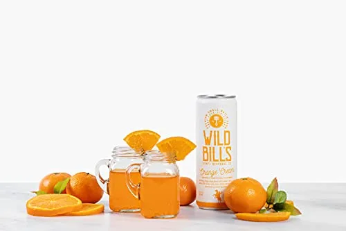 Wild Bill's - Orange Cream, Classic Soda Pop, Pure Cane Sugar, NO High Fructose Corn Syrup, Caffeine Free, Gluten Free, Vegan (12 oz, 12-Pack)