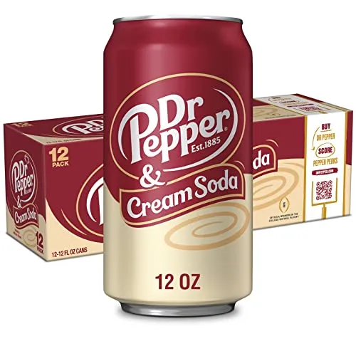 Dr Pepper & Cream Soda, 12 fl oz cans, 12 pack