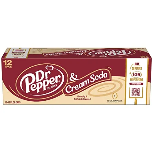 Dr Pepper & Cream Soda, 12 fl oz cans, 12 pack