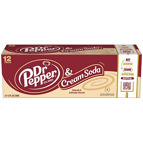 Dr Pepper & Cream Soda, 12 fl oz cans, 12 pack