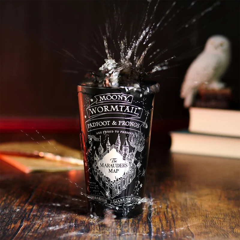 Harry Potter - Karte des Rumtreibers Glas schwarz