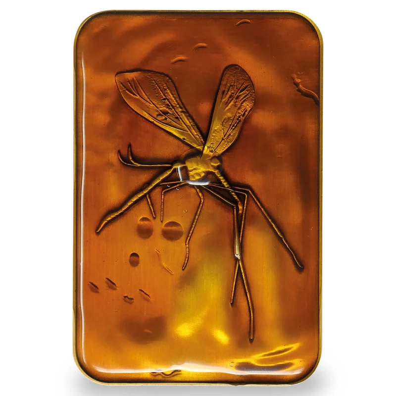 Jurassic Park - Moskito in Amber Metallbarren Replik limitiert