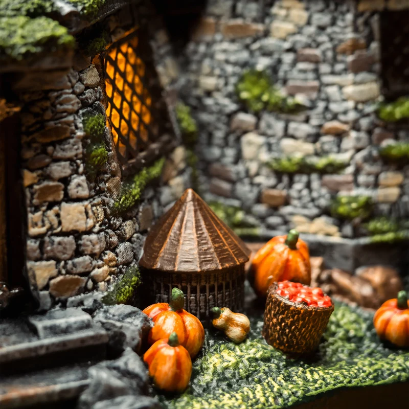 Harry Potter - Hagrids Hütte Miniatur Replik mit LED Leuchtfunktion