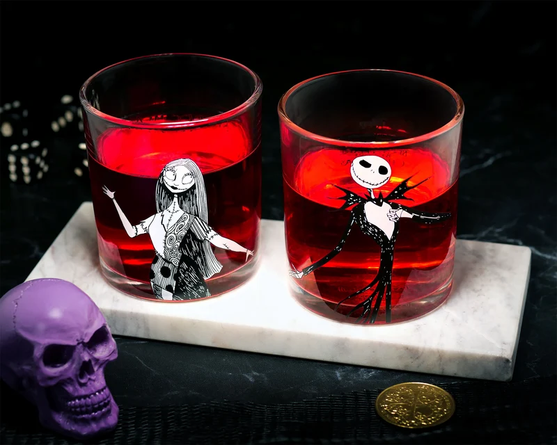 Nightmare Before Christmas - Jack & Sally Gläser 2er Set