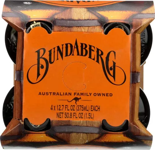 Bundaberg Soda Root Beer, 12.68 Fl Oz (Pack of 4)