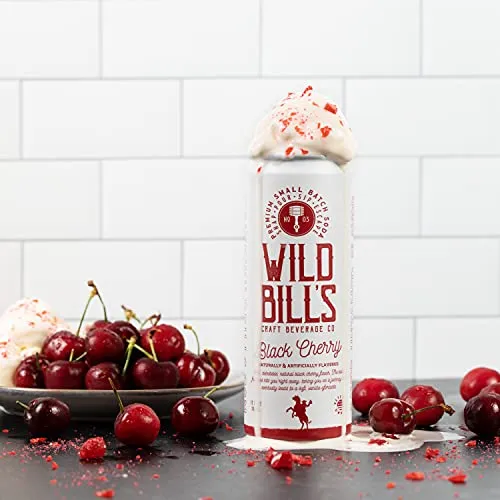 Wild Bill's - 4-Flavor Soda Variety Sampler, Root Beer + Vanilla Cream + Black Cherry + Orange Cream, Pure Cane Sugar, NO High Fructose Corn Syrup, Caffeine Free, Gluten Free, Vegan (12 oz, 12-Pack)