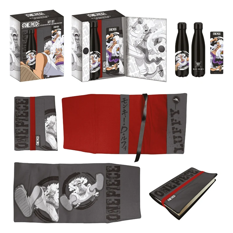 One Piece Stahlflasche, Sticker, Buchumschlag Geschenkset