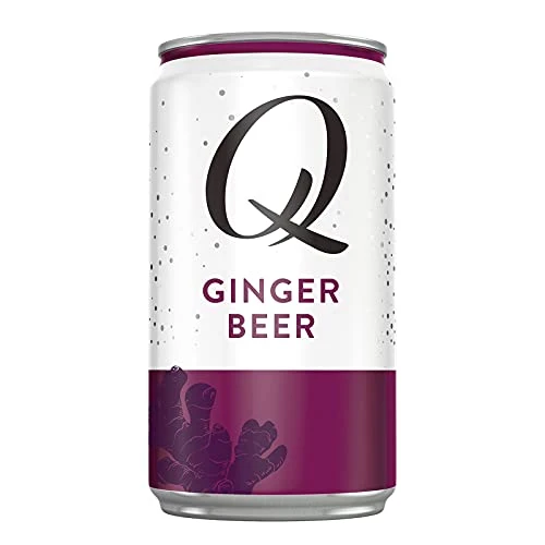 Q Mixers Premium Ginger Beer: Real Ingredients & Less Sweet, 7.5 Fl oz per can, 24 Cans