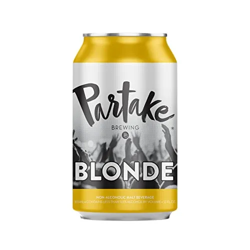 Partake Brewing Non Alcoholic Craft Brew, Blonde, 24 Pack - 12 Ounce Cans, Low Calorie, All Natural Ingredients