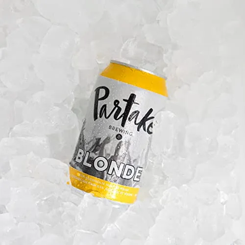 Partake Brewing Non Alcoholic Craft Brew, Blonde, 24 Pack - 12 Ounce Cans, Low Calorie, All Natural Ingredients