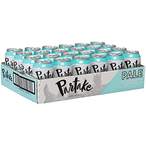 Partake Brewing Non Alcoholic Craft Brew, Pale Ale, 24 Pack - 12 Ounce Cans, Low Calorie, All Natural Ingredients