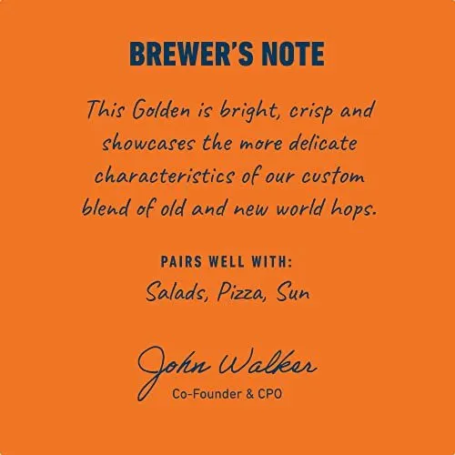 Athletic Brewing Company Craft Non-Alcoholic Beer - 12 Pack x 12 Fl Oz Cans - Upside Dawn Craft Golden - Low-Calorie, Award Winning - Subtle Aromas with Floral and Earthy Notes
