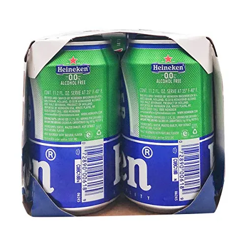 Heineken, Non Alcoholic 0.0 Lager, 6pk, 11.2 Fl Oz Cans