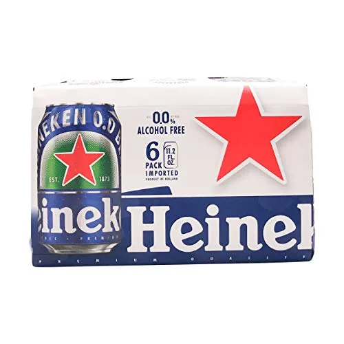 Heineken, Non Alcoholic 0.0 Lager, 6pk, 11.2 Fl Oz Cans