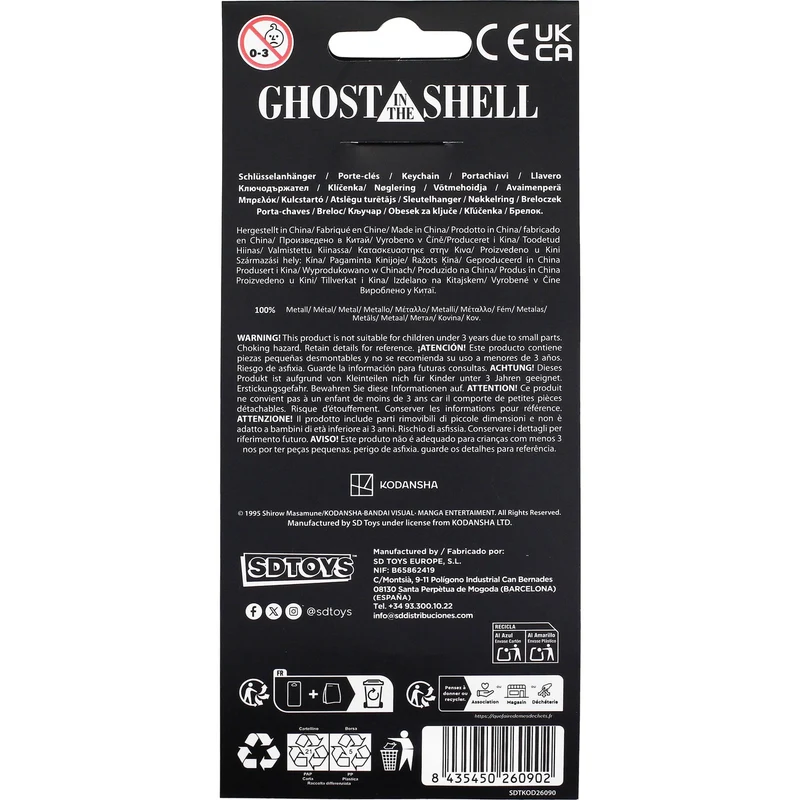 Ghost in the Shell Metall-Schlüsselanhänger Bewaffnete