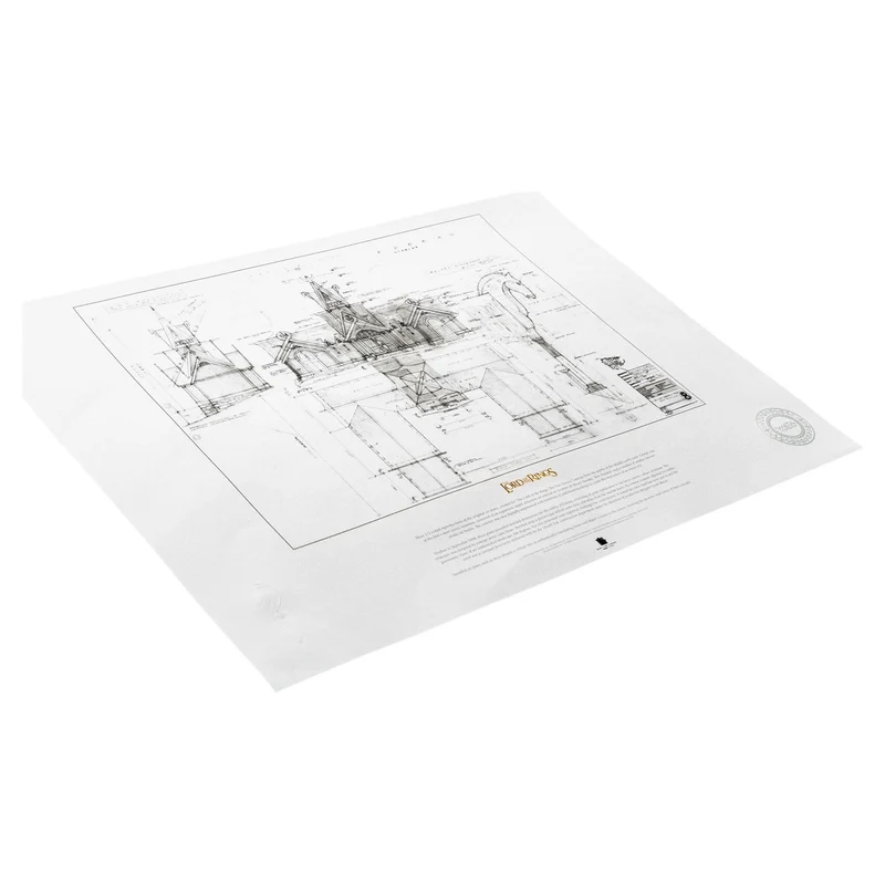 Herr der Ringe Bauplan Kunstdruck The Stable of Edoras 59 x