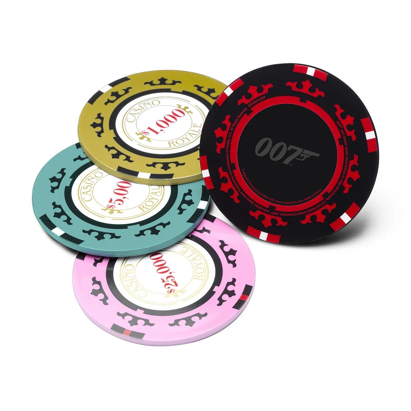 James Bond - Casino Royale Poker Chip Untersetzer 4er Set