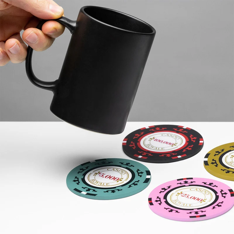 James Bond - Casino Royale Poker Chip Untersetzer 4er Set