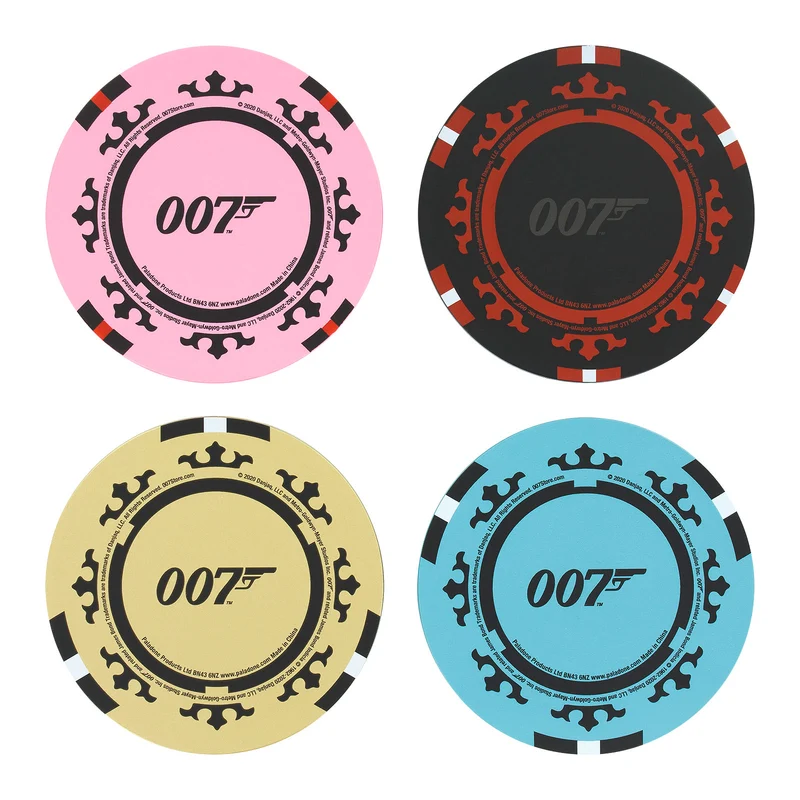 James Bond - Casino Royale Poker Chip Untersetzer 4er Set