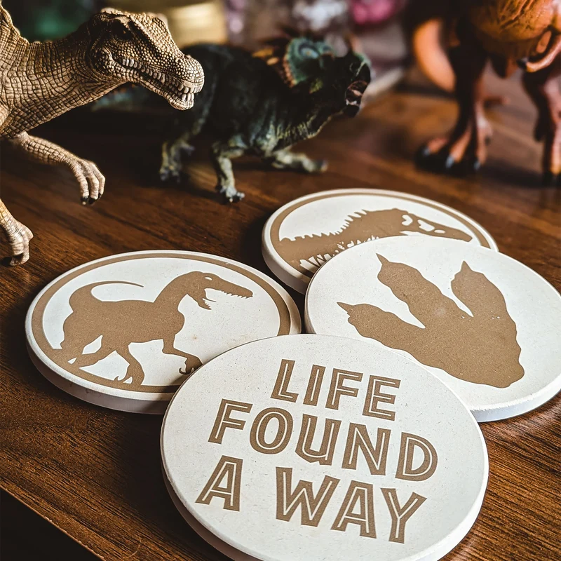 Jurassic Park - Life Found A Way Untersetzer 4er Set