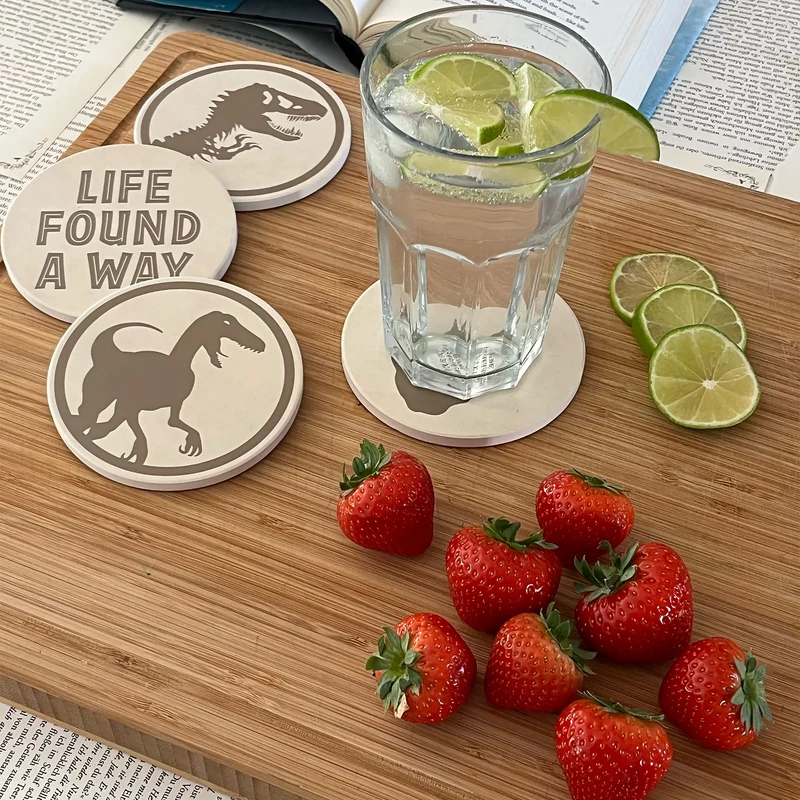 Jurassic Park - Life Found A Way Untersetzer 4er Set