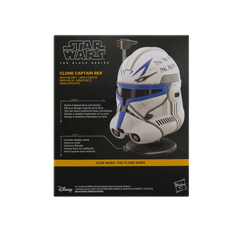 Star Wars - Captain Rex Mini Helm Replik auf Base