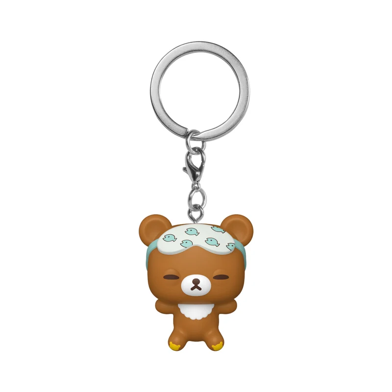 Rilakkuma- Chairoikoguma Sleepy Funko Pop Schlüsselanhänger