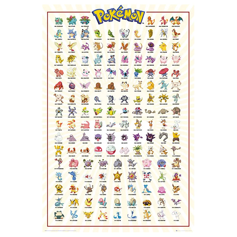 Pokemon - Kanto First Generation Maxi Poster