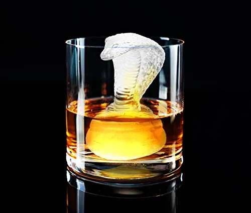3D Snake Ice Molds, Silicone Ice Cube Tray, Makes 2 Large Coiled Cobras