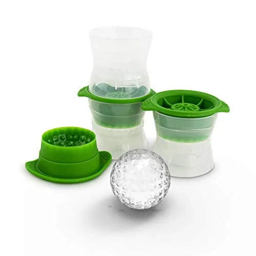 Tovolo Golf Ball Ice Molds (Set of 3) - Slow-Melting, Leak-Free, Reusable, & BPA-Free Craft Ice Molds / Great for Whiskey, Cocktails, Coffee, Soda, Fun Drinks, and Gifts